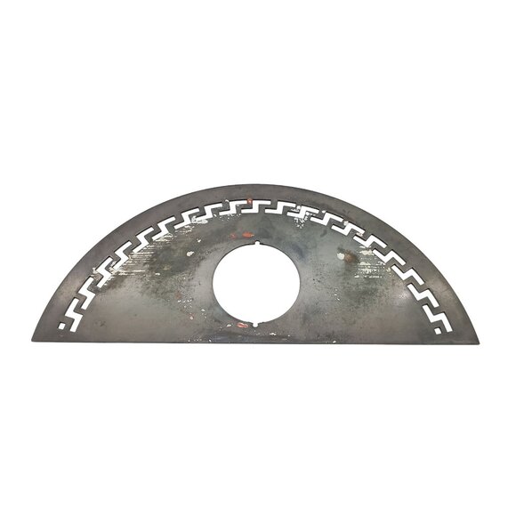 Antique Cutout Push Plate Semicircle Brass Escutcheon Plate, Hardware Rehab Deco